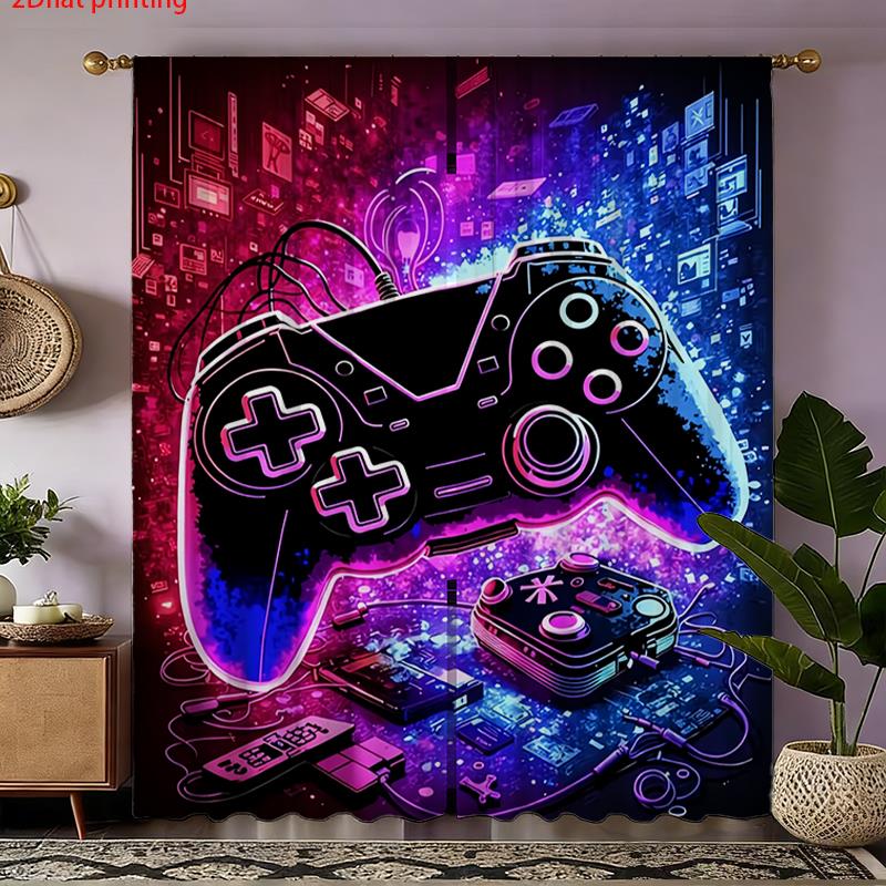 Rideaux de jeu néon avec impri - Tech Office Youtube avis et prix